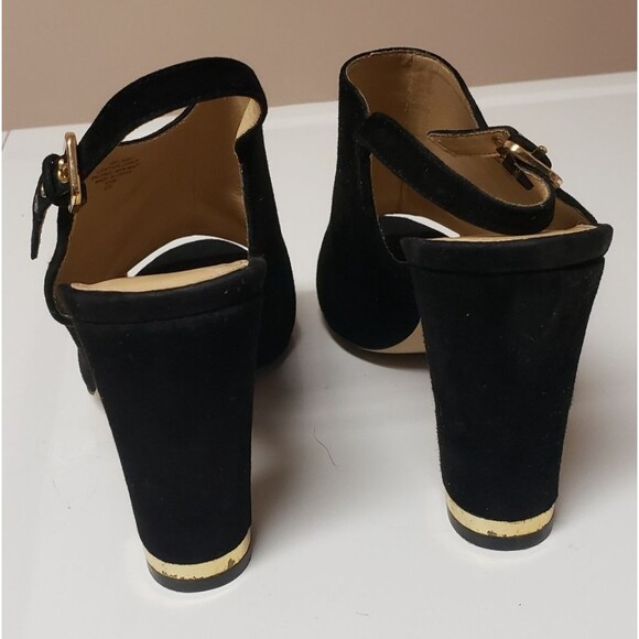 Marc Fisher Women’s Chunky Heel Suede Open-Toe Sling Back Sandals Sz 9.5M PO G - Picture 2 of 10